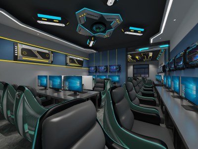 现代网吧网咖3D模型下载